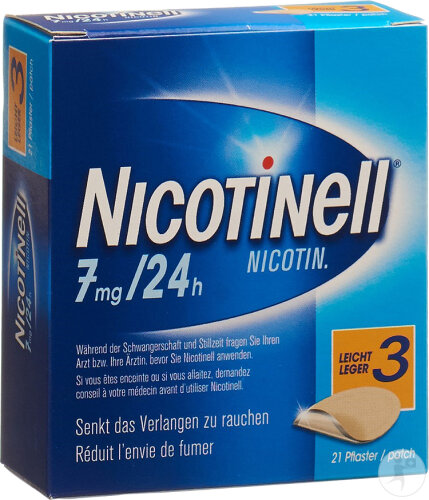 Nicotinell 3 Léger Patch 7mg/24h 21 Pièces