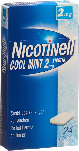 Nicotinell Gum 2mg Cool Mint 24 Pièces