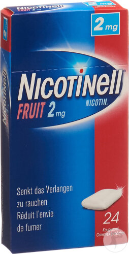 Nicotinell Gum 2mg Fruit 24 Pièces