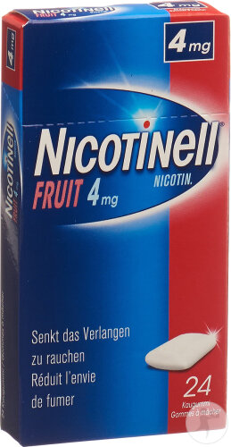 Nicotinell Gum 4mg Fruit 24 Pièces