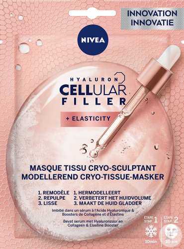 Nivea Hyaluron Cellular Filler + Elasticity Masque Tissu Cryo-Sculptant 1 Pièce