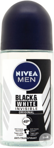 Nivea Men Black & White Invisible Original Déodorant Roll-On 48h Anti-Transpirant 50ml