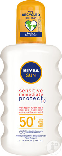 Nivea Sun Sensitive Immediate Protect Spray Protecteur IP50+ Peaux Sensibles 200ml