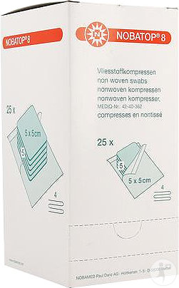 Noba Nobatop 8 Non-Tissé Stérile 5x5cm Pièces 25