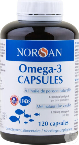 Norsan Omega-3 Capsules À l'Huile Naturelle De Poisson 120 Pièces