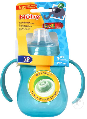 Nuby Gobelet Anti-Goutte Avec Anses +6 Mois 270ml 1 Pièce