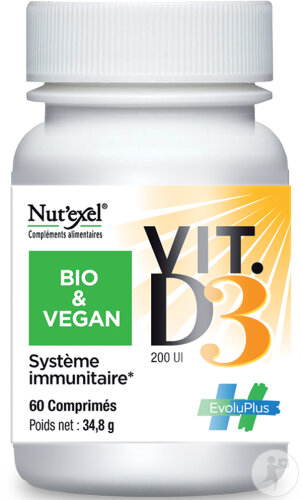 Nut'Exel Vitamine D3 Bio & Végan 60 Capsules
