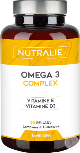 Nutalie Omega 3 Complex 2000mg D'EPA Et De DHA Avec Vitamines E Et D 60 Gélules Molles