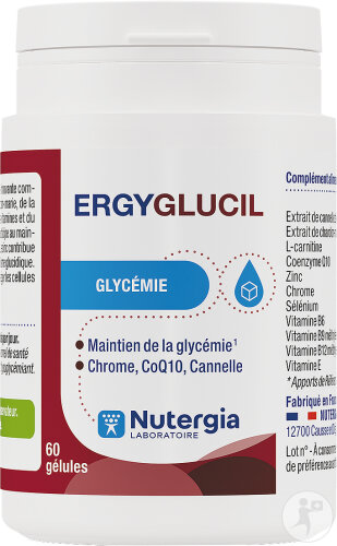 Nutergia Ergyglucil Complément Alimentaire Glycémie 60 Gélules