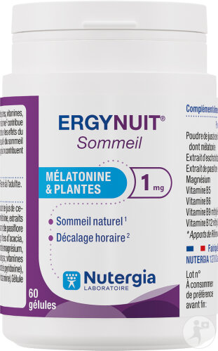 Nutergia Ergynuit Sommeil Mélatonine & Plantes 60 Gélules