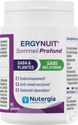 Nutergia Ergynuit Sommeil Profond Gaba & Plantes 60 Gélules