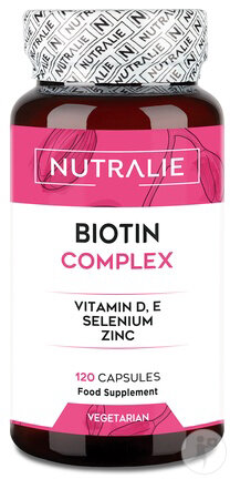 Nutralie Biotine Complex Avec Vitamines D Et E 10000mcg Cheveux/Peau/Ongles 120 Gélules