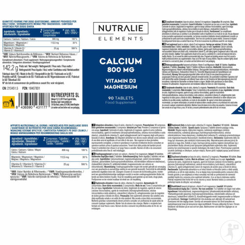Nutralie Calcium 800mg + D3 + Magnésium 90 Comprimés-6