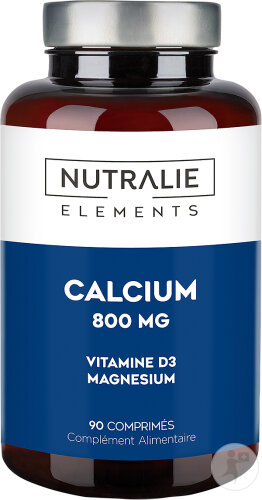 Nutralie Calcium 800mg + D3 + Magnésium Pour Les Os Et Les Muscles 90 Comprimés