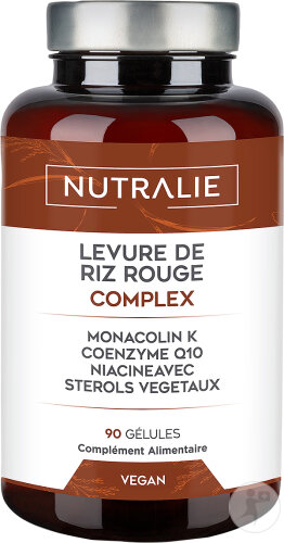 Nutralie Levure De Riz Rouge + Monacoline K + Q10 + Niacine Végétalien 90 Gélules