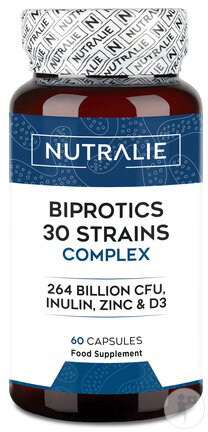 Nutralie Probiotiques 30 Souches 264 Milliards D'UFC Biprotics 60 Gélules