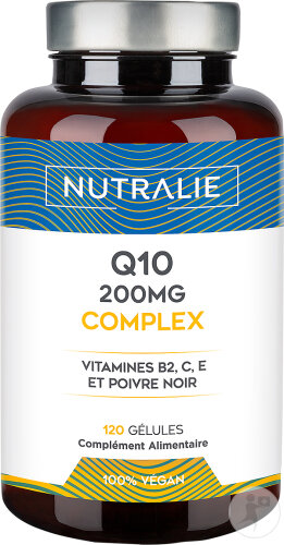 Nutralie Q10 Complex 250mg Avec Vitamines C E Et B2 Antioxydant 120 Gélules