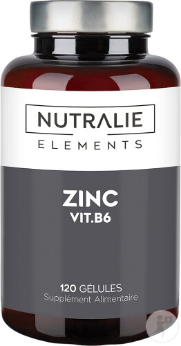 Nutralie Zinc Et Vitamine B6 Peau L'Acné Et Les Cheveux 100% Végétalien 120 Gélules
