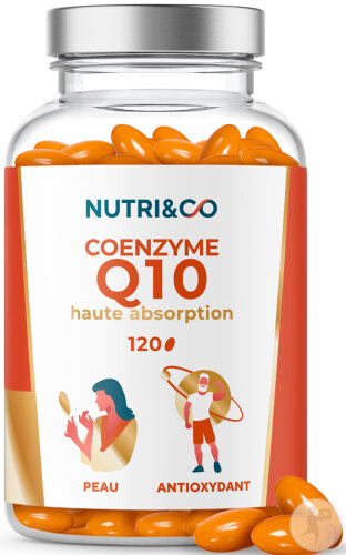 Nutri&Co Coenzyme Coq10 Ubiquinone 100mg Anti-Âge Et Antioxydant 120 Gélules