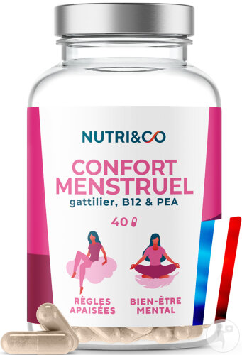 Nutri&Co Confort Menstruel Règle Douloureuses SPM & Confort Du Cycle 40 Gélules