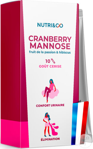 Nutri&Co Confort Urinaire & Elimination Cranberry + D-Mannose + Hibiscus 10 Sticks