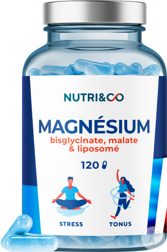 Nutri&Co Magnésium Bisglycinate + Vitamine B6 Stress & Tonus Végan 120 Gélules