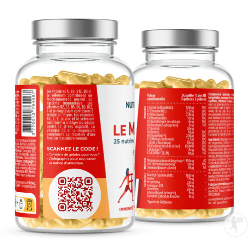 Nutri&Co Multivitamines Et Minéraux 25 Nutriments Pour L'Immunité 90 Gélules-2
