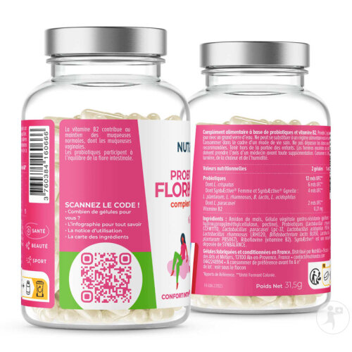 Nutri&Co Probiotiques Flore Intime Confort & Santé Du Microbiote 60 Gélules-2