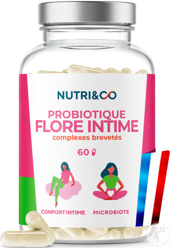 Nutri&Co Probiotiques Flore Intime Confort & Santé Du Microbiote 60 Gélules