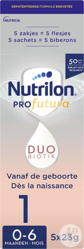 Nutrilon Profutura 1 Duobiotik Lait Pour Nourrissons 0-6 Mois Lait En Poudre Sachets 5x23g