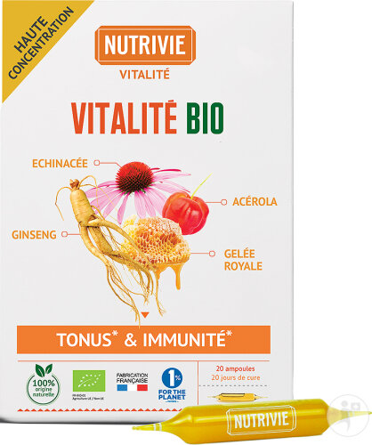 Nutrivie Complexe Vitalité Bio 20 Ampoules