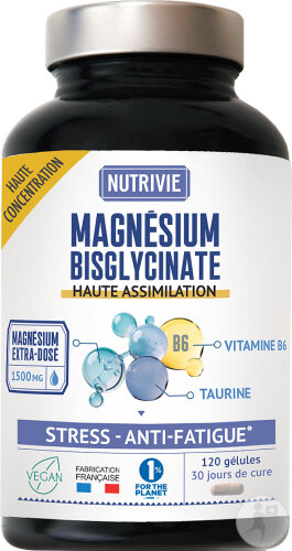 Nutrivie Magnésium Bisglycinate Haute Assimilation 120 Gélules