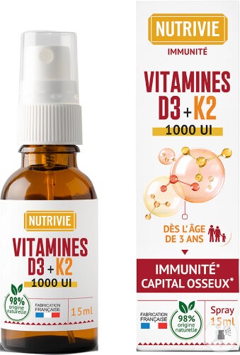 Nutrivie Vitamine D3/K2 Spray 1000UI 15ml