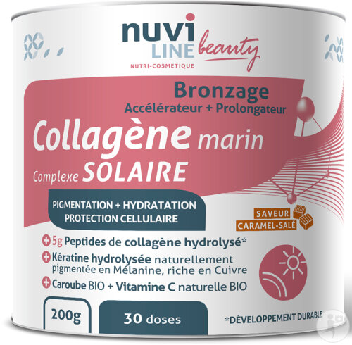 Nuviline Collagène Marin Bronzage + Kératine Hydrolysée Pot 200g