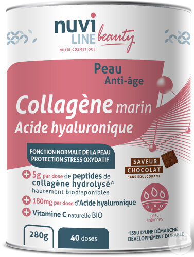 Nuviline Collagène Marin Peau & Anti-Âge Chocolat Pot 280g