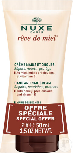 Nuxe Rêve De Miel Crème Mains Et Ongles Duopack Tubes 2x50ml