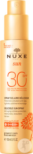 Nuxe Sun Soleil Visage Et Corps Haute Protection SPF30 Spray 150ml