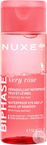 Nuxe Very Rose Démaquillant Waterproof Biphase Yeux Et Lèvres Flacon 100ml