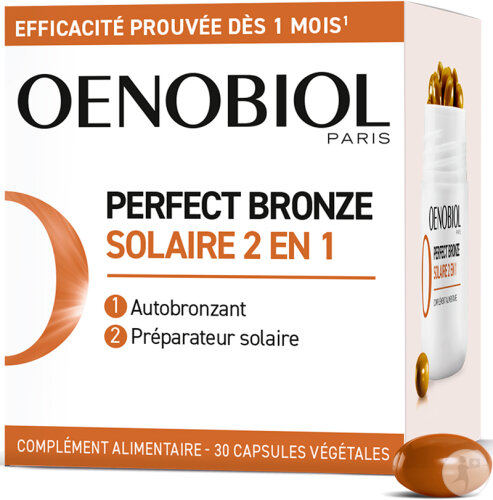 Oenobiol Solaire Perfect Bronze 2 En1 Autobronzant Et Préparateur Solaire 30 capsules
