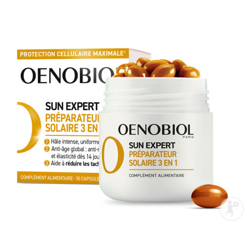 Oenobiol Sun Expert Préparateur Solaire 3en1 30 Capsules Végétales-3