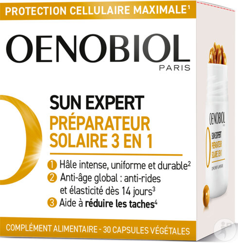 Oenobiol Sun Expert Préparateur Solaire 3en1 30 Capsules Végétales