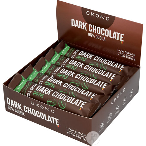 Okono Dark Chocolate 65% Cacao Coffee 20x35g