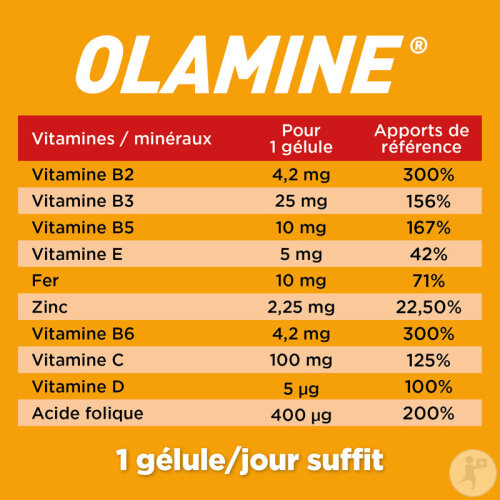 Olamine Complément Alimentaire Vitamines Et Minéraux 60 Gélules-3