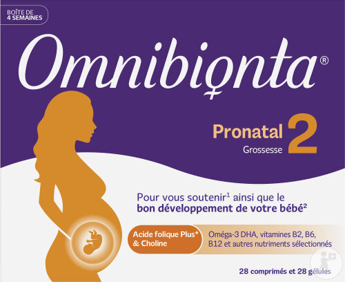 Omnibionta Pronatal Acide Folique Grossesse +4 Semaines 28 Comprimés + 28 Gélules