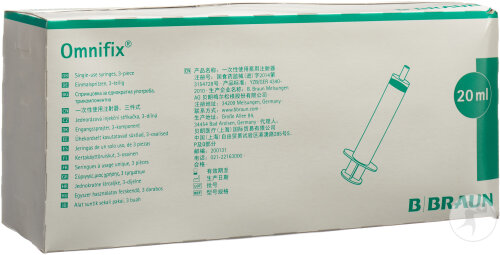 Omnifix Seringue 20ml Luer Lock Sans Latex 100 Pièces