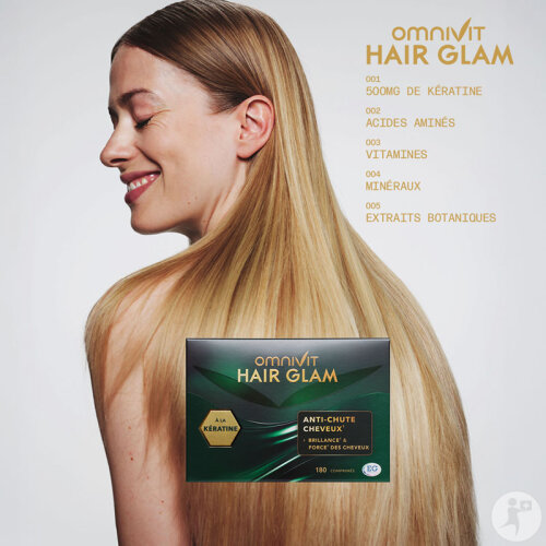 Omnivit Hair Glam 500mg 180 Comprimés-4