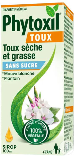 Opella Phytoxil Toux Sans Sucre Sirop Contre La Toux Sèche Et Grasse 100ml