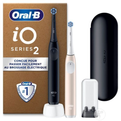 Oral-B iO Labo 2 Duo Pack Black/Pink Handle 2 Pièces