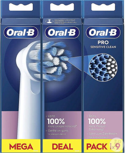 Oral-B Recharges EB60 Sensitive Clean 9 Pièces