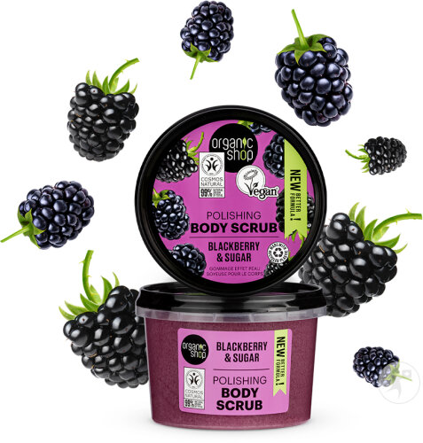 Organic Shop Gommage Corporel Raffermissant À La Mûre Pot 250ml-4